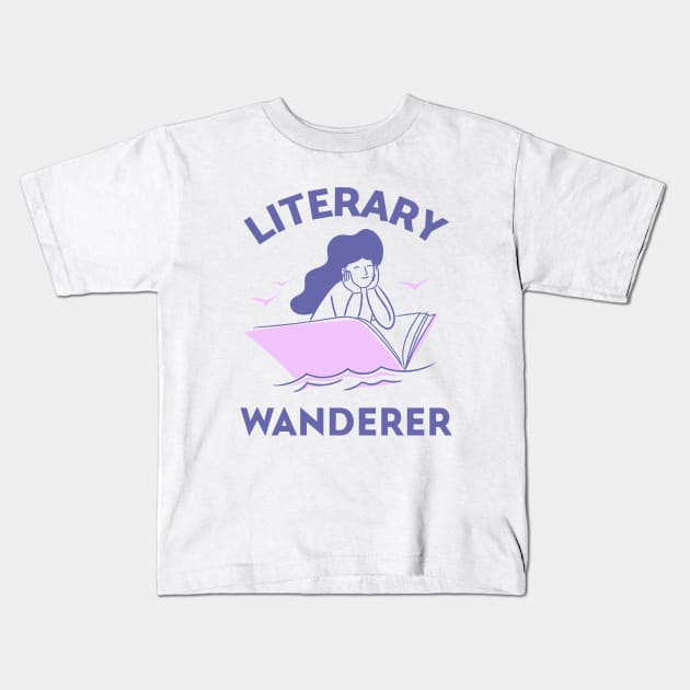 Literary Wanderer Aspiring Writer Kids T-Shirt by MadeWithLove